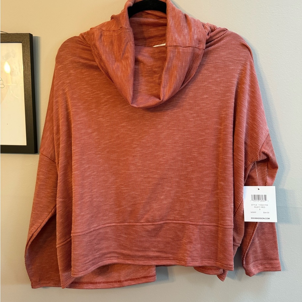 NWT 89th & Madison Rusty Red Cowneck Sweater